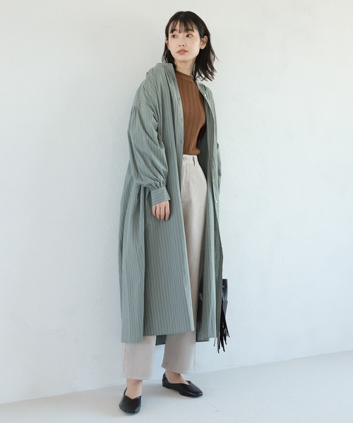 LAKOLE(ラコレ)の「ソフトコットンギャザーヨークワンピース / 216706(シャツワンピース・レディース・テラコッタ/オフホワイト/ミント/ブラック/チャコールグレー・MEDIUM/SMALL)」の6枚目の写真