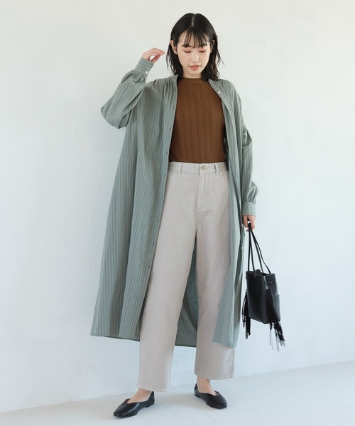 LAKOLE(ラコレ)の「ソフトコットンギャザーヨークワンピース / 216706(シャツワンピース・レディース・テラコッタ/オフホワイト/ミント/ブラック/チャコールグレー・MEDIUM/SMALL)」の7枚目の写真