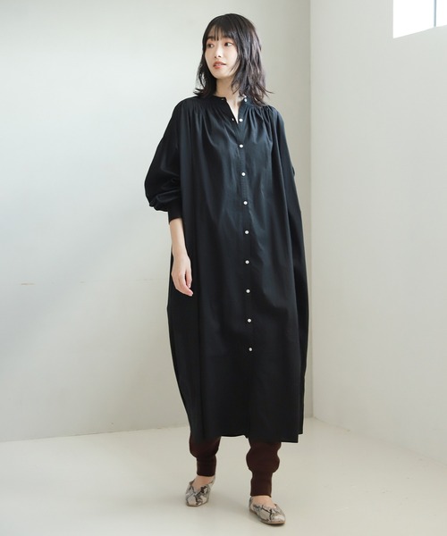 LAKOLE(ラコレ)の「ソフトコットンギャザーヨークワンピース / 216706(シャツワンピース・レディース・テラコッタ/オフホワイト/ミント/ブラック/チャコールグレー・MEDIUM/SMALL)」の9枚目の写真