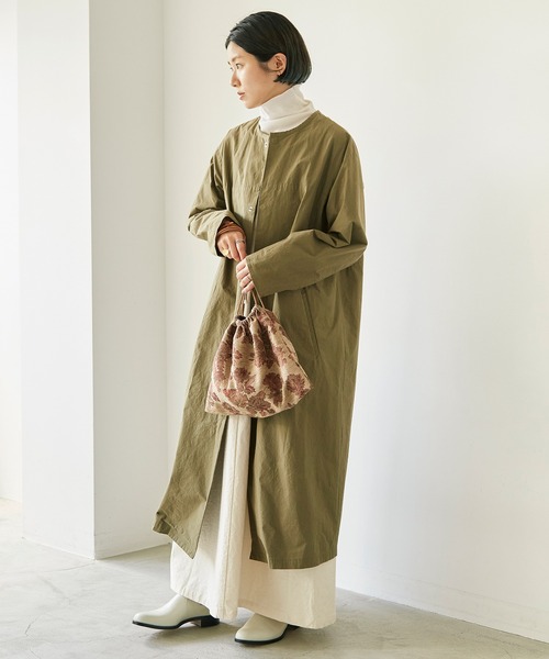 nitca（ニトカ）の「ゴブラン 巾着バッグ（エコバッグ/サブバッグ・レディース・ベージュ/カーキ・FREE）」の6枚目の写真