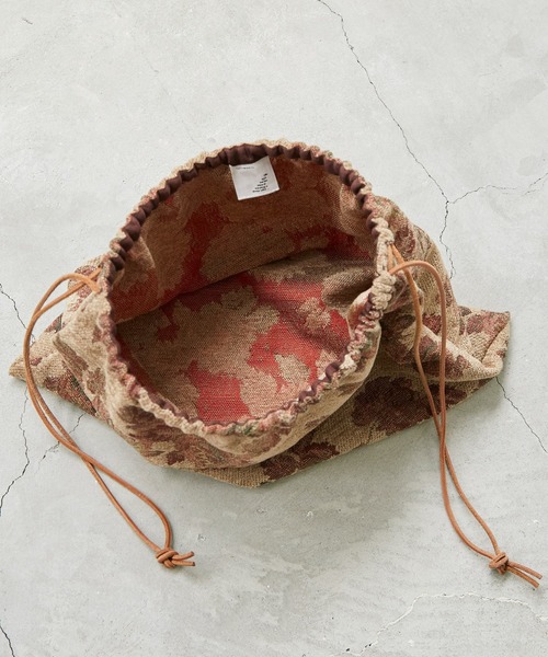 nitca（ニトカ）の「ゴブラン 巾着バッグ（エコバッグ/サブバッグ・レディース・ベージュ/カーキ・FREE）」の4枚目の写真