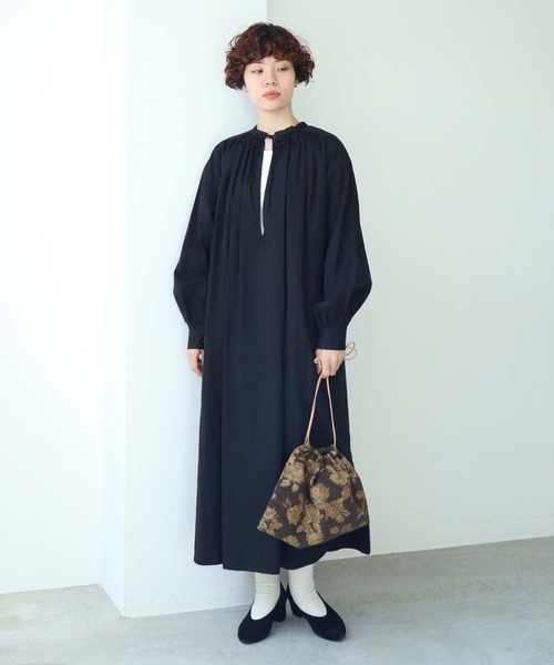 nitca（ニトカ）の「ゴブラン 巾着バッグ（エコバッグ/サブバッグ・レディース・ベージュ/カーキ・FREE）」の12枚目の写真