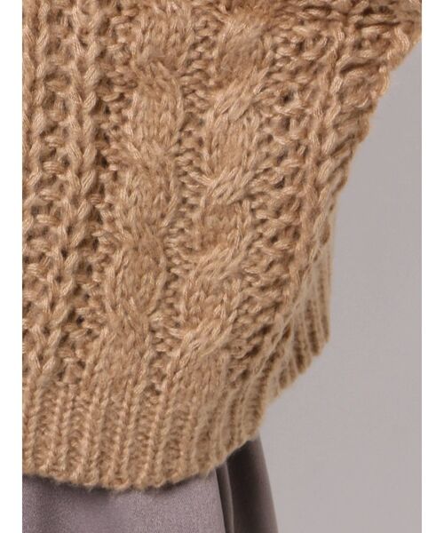 merry jenny(メリージェニー)の「lace collarケーブルニットカーディガン(カーディガン/ボレロ・レディース・アイボリー/ブラック/ベージュ・FREE)」の15枚目の写真