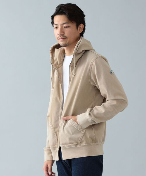 YANUK（ヤヌーク）の「YANUK / DENIT フード パーカ（パーカー・メンズ・ベージュ/インディゴブルー・SMALL/LARGE/MEDIUM）」の4枚目の写真