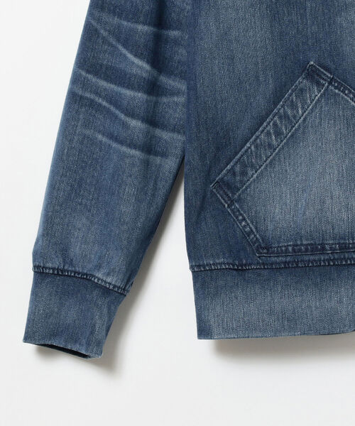 YANUK（ヤヌーク）の「YANUK / DENIT フード パーカ（パーカー・メンズ・ベージュ/インディゴブルー・SMALL/LARGE/MEDIUM）」の11枚目の写真