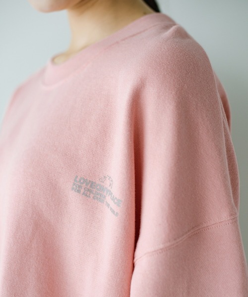 haco!（ハコ）の「【高橋愛さんコラボ】ユニセックスで着られる バックフォトプリントのPBPオーガニックコットンスウェット by LOVE&PEACE PROJECT（スウェット・レディース・ピンク・LARGE/MEDIUM）」の20枚目の写真