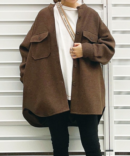 GeeRA(ジーラ)の「メルトンCPOジャケット(その他アウター・レディース・ブラウン/アイボリー・X-LARGE/LARGE/MEDIUM)」の1枚目の写真