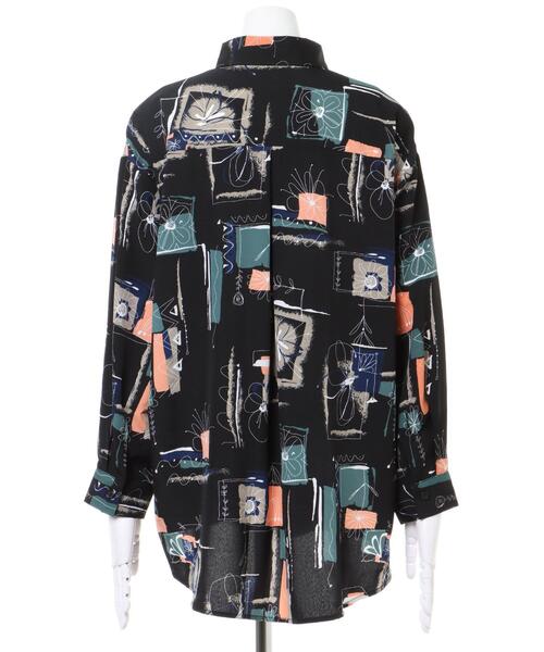 INGNI（イング）の「アート柄／シャツ（シャツ/ブラウス・レディース・ブラック/オフホワイト・M）」の6枚目の写真