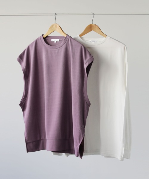 ASTRONOMY（アストロノミー）の「ハイゲージサイドスリットニットベスト（ベスト・メンズ・ブラウン/ブラック/チャコール/グリーン/ブルー/マスタード/テラコッタ/パープル・M/L/S）」の7枚目の写真