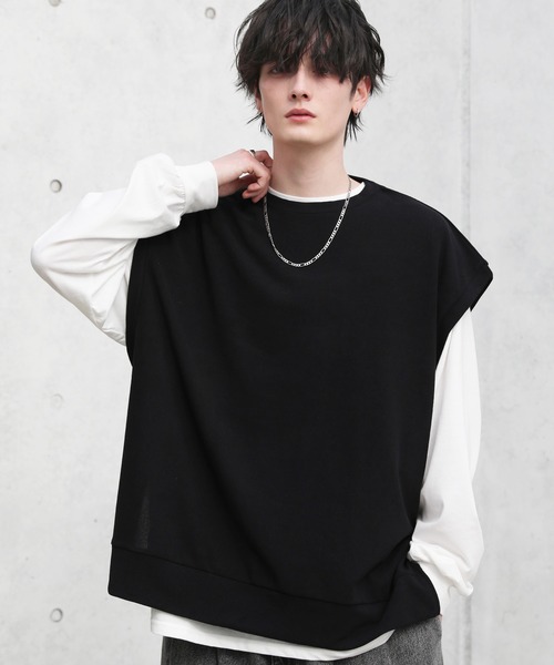 ASTRONOMY（アストロノミー）の「ハイゲージサイドスリットニットベスト（ベスト・メンズ・ブラウン/ブラック/チャコール/グリーン/ブルー/マスタード/テラコッタ/パープル・M/L/S）」の13枚目の写真