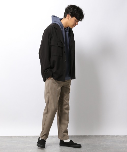 LAKOLE（ラコレ）の「オープンカラーCPOシャツ / 218801（シャツ/ブラウス・メンズ・ブラック/ブラウン系その他/グリーン・LARGE/MEDIUM）」の9枚目の写真