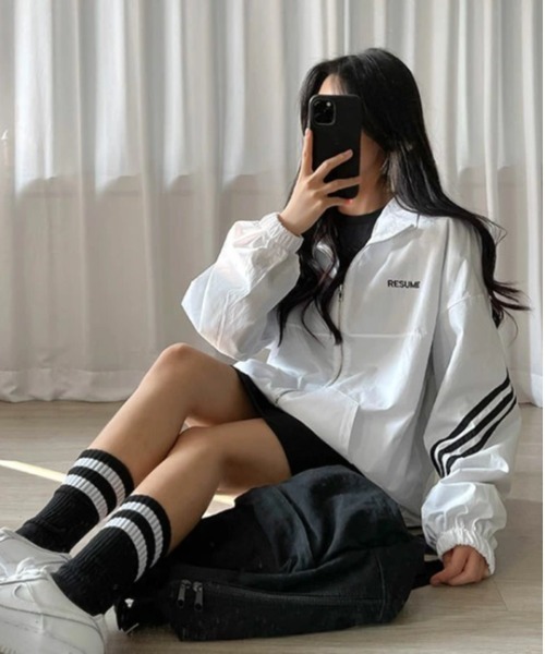 SONA(ソナ)の「SONYUNARA RESUMEジップアップ(ブルゾン・レディース・ブラック/アイボリー・FREE)」の12枚目の写真