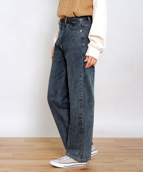 Crisp yours(クリスプユアーズ)の「【WEB限定】ストレートデニムパンツ(デニムパンツ・レディース・ブラック・FREE)」の7枚目の写真