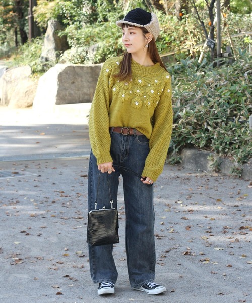 Crisp yours(クリスプユアーズ)の「【WEB限定】ストレートデニムパンツ(デニムパンツ・レディース・ブラック・FREE)」の21枚目の写真