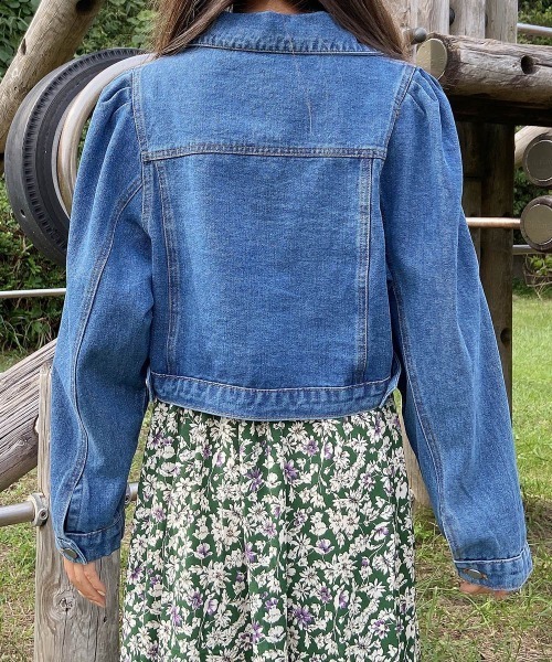 esutoreja(エストレジャ)の「パワショルショートデニムジャケット(デニムジャケット・レディース・ブルー/ライトブルー・FREE)」の14枚目の写真