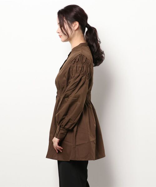 Wefst（ウェスト）の「【Wefst】T/CブロードシャーリングBL（シャツ/ブラウス・レディース・ブラック/ブラウン/ホワイト・FREE）」の5枚目の写真