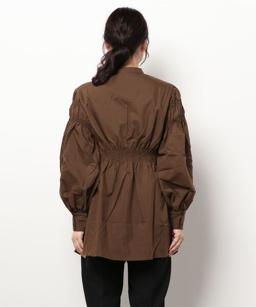 Wefst（ウェスト）の「【Wefst】T/CブロードシャーリングBL（シャツ/ブラウス・レディース・ブラック/ブラウン/ホワイト・FREE）」の4枚目の写真