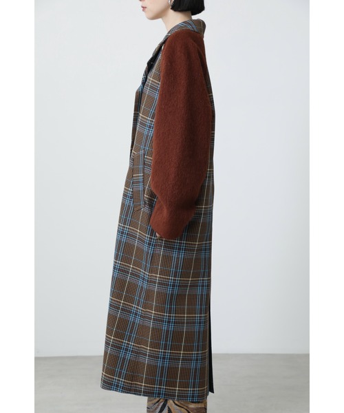 CREOLME（クレオルム）の「(CREOLME)異素材コンビネーションコート（その他アウター・レディース・ネイビー/ブラウン・SMALL/MEDIUM）」の14枚目の写真