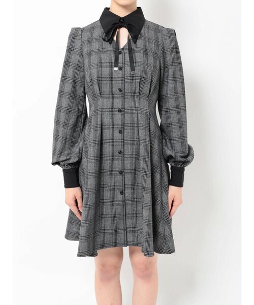 EATME（イートミー）の「シャツカラーデコルテワンピース（ワンピース・レディース・ブラック/ピンク/その他1・SMALL/MEDIUM）」の14枚目の写真