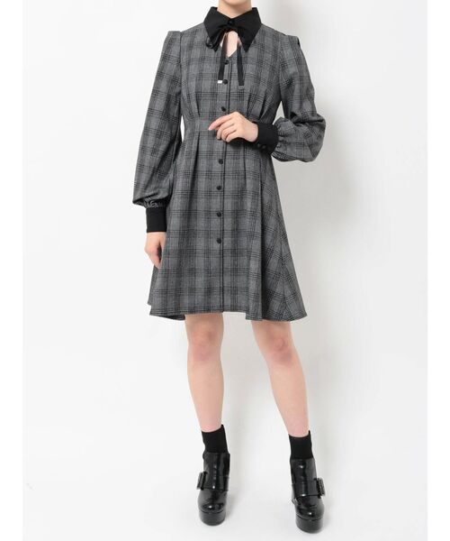 EATME（イートミー）の「シャツカラーデコルテワンピース（ワンピース・レディース・ブラック/ピンク/その他1・SMALL/MEDIUM）」の20枚目の写真