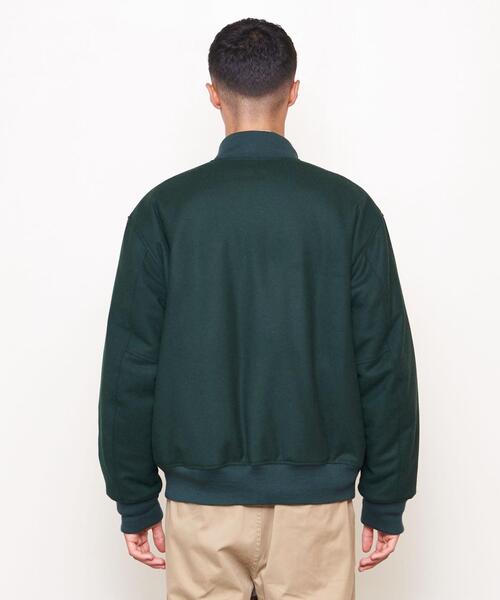 UNITED ARROWS & SONS(ユナイテッドアローズアンドサンズ)の「<UNITED ARROWS & SONS> FLN VARSITY JACKET/スタッフジャンパー(スタジャン・メンズ・ベージュ/ケリー・S/M/L)」の5枚目の写真