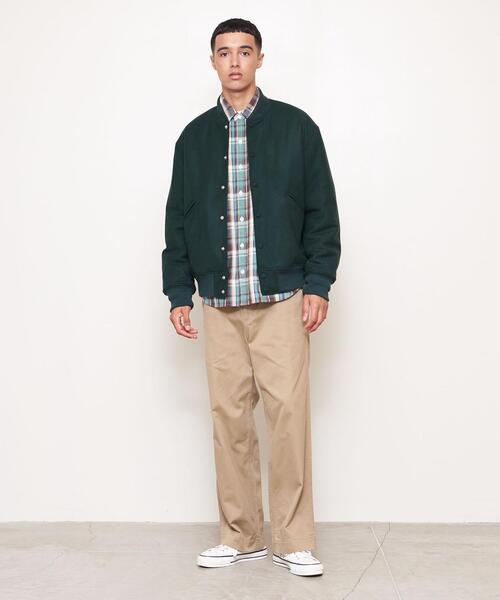 UNITED ARROWS & SONS(ユナイテッドアローズアンドサンズ)の「<UNITED ARROWS & SONS> FLN VARSITY JACKET/スタッフジャンパー(スタジャン・メンズ・ベージュ/ケリー・S/M/L)」の8枚目の写真