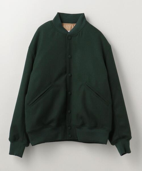 UNITED ARROWS & SONS(ユナイテッドアローズアンドサンズ)の「<UNITED ARROWS & SONS> FLN VARSITY JACKET/スタッフジャンパー(スタジャン・メンズ・ベージュ/ケリー・S/M/L)」の12枚目の写真
