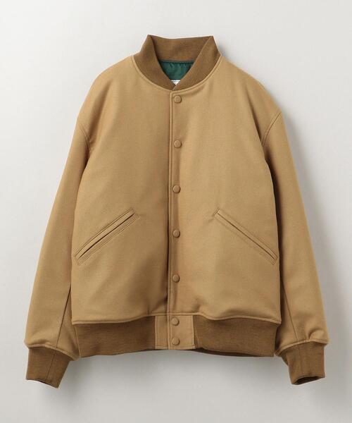 UNITED ARROWS & SONS(ユナイテッドアローズアンドサンズ)の「<UNITED ARROWS & SONS> FLN VARSITY JACKET/スタッフジャンパー(スタジャン・メンズ・ベージュ/ケリー・S/M/L)」の16枚目の写真