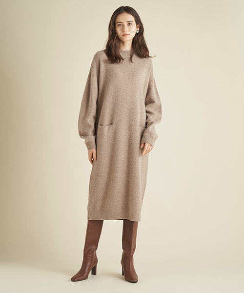 セール ヤクブレンドロング丈ニットワンピース ワンピース Mila Owen ミラオーウェン のファッション通販 Zozotown