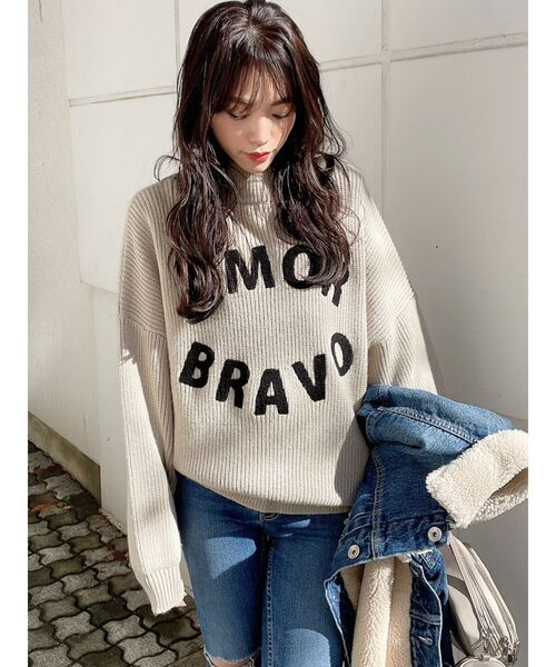 GYDA - GYDA  ⭐︎AMOR  BRAVO サガラニットトップス⭐︎   値下げ不可 ジェイダ GYDA AMOR BRAVOサガラニットTOPS（ブラック