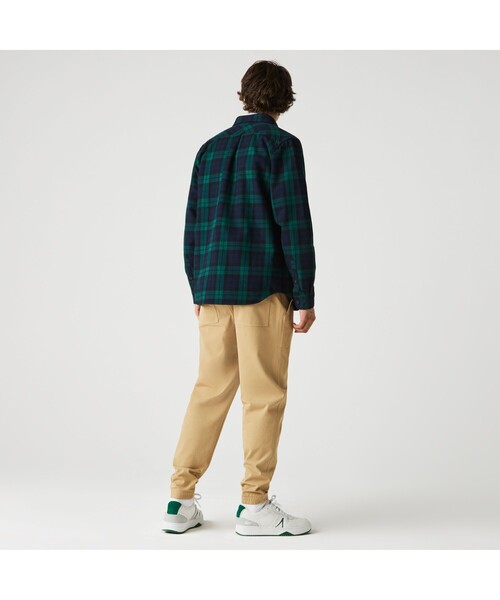 LACOSTE(ラコステ)の「コットンフランネルチェックオーバーシャツ(シャツ/ブラウス・メンズ・ダークグリーン/レッド・40/38/39/41)」の4枚目の写真