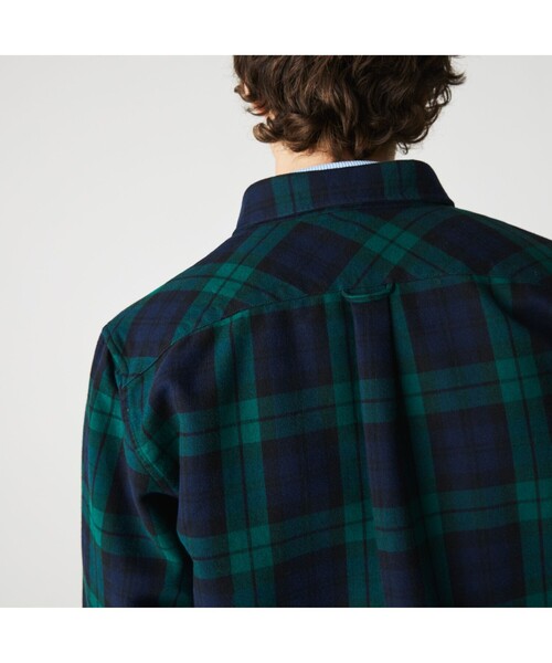 LACOSTE(ラコステ)の「コットンフランネルチェックオーバーシャツ(シャツ/ブラウス・メンズ・ダークグリーン/レッド・40/38/39/41)」の7枚目の写真