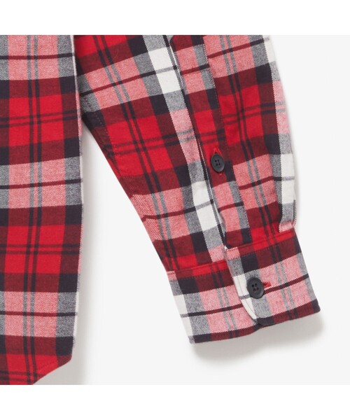 LACOSTE(ラコステ)の「コットンフランネルチェックオーバーシャツ(シャツ/ブラウス・メンズ・ダークグリーン/レッド・40/38/39/41)」の13枚目の写真