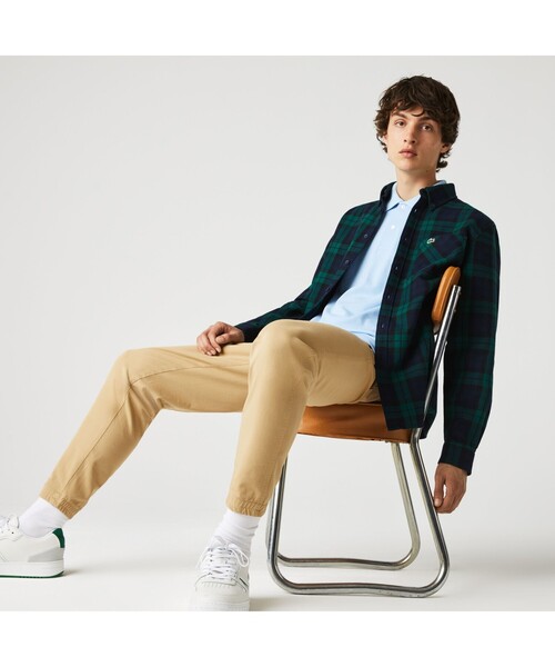 LACOSTE(ラコステ)の「コットンフランネルチェックオーバーシャツ(シャツ/ブラウス・メンズ・ダークグリーン/レッド・40/38/39/41)」の9枚目の写真