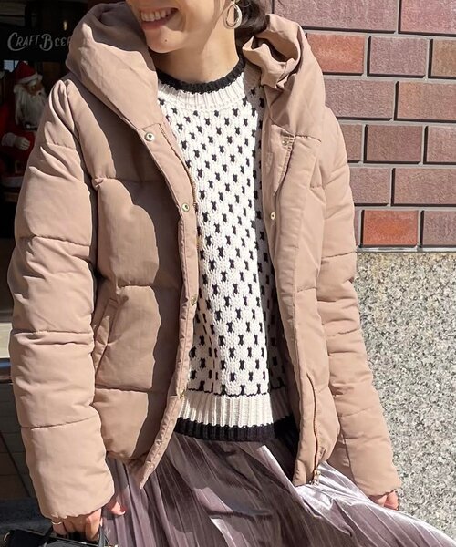 DRESKIP(ドレスキップ)の「◆SORONA中綿ショ-トジャケット(その他アウター・レディース・ブラック/キャメル/ライトベージュ・02/03/04)」の3枚目の写真