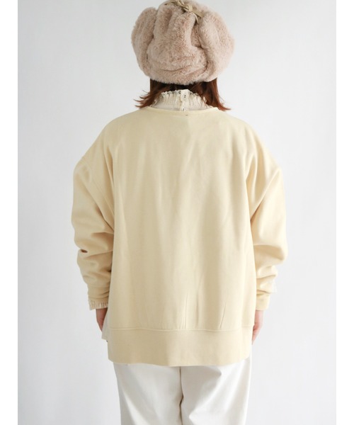 Samansa Mos2(サマンサ モスモス)の「【YALE UNIV.】裏起毛ラフカットスウェットトレーナー(Tシャツ/カットソー・レディース・イエロー/キナリ/ブルー・フリ-)」の9枚目の写真