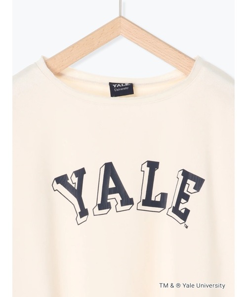 Samansa Mos2(サマンサ モスモス)の「【YALE UNIV.】裏起毛ラフカットスウェットトレーナー(Tシャツ/カットソー・レディース・イエロー/キナリ/ブルー・フリ-)」の13枚目の写真