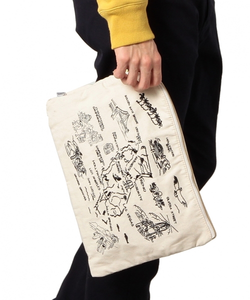 coen（コーエン）の「刺繍クラッチバッグ（クラッチバッグ・メンズ・オフホワイト・FREE）」の4枚目の写真