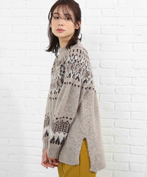 SHOO・LA・RUE（シューラルー）の「◆求心柄ニット（ニット/セーター・レディース・グレー系その他/キャメル/ベージュ系その他6・00）」の3枚目の写真