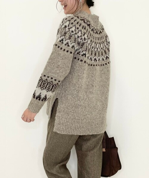 SHOO・LA・RUE（シューラルー）の「◆求心柄ニット（ニット/セーター・レディース・グレー系その他/キャメル/ベージュ系その他6・00）」の8枚目の写真