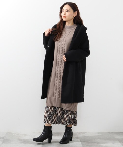 DRESKIP(ドレスキップ)の「◆【2点セット】裏ボアコート&ニットワンピースセット(その他アウター・レディース・ブラック/グレー・02/03)」の13枚目の写真