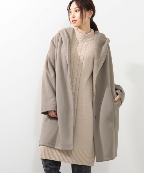 DRESKIP(ドレスキップ)の「◆【2点セット】裏ボアコート&ニットワンピースセット(その他アウター・レディース・ブラック/グレー・02/03)」の9枚目の写真