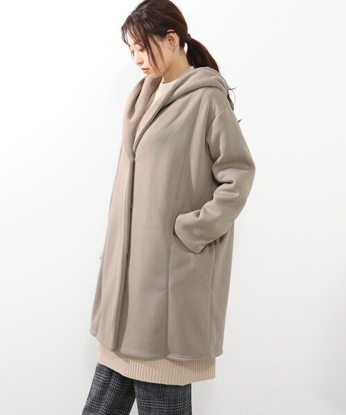 DRESKIP(ドレスキップ)の「◆【2点セット】裏ボアコート&ニットワンピースセット(その他アウター・レディース・ブラック/グレー・02/03)」の8枚目の写真
