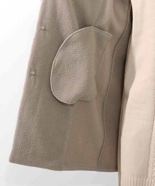 DRESKIP(ドレスキップ)の「◆【2点セット】裏ボアコート&ニットワンピースセット(その他アウター・レディース・ブラック/グレー・02/03)」の3枚目の写真