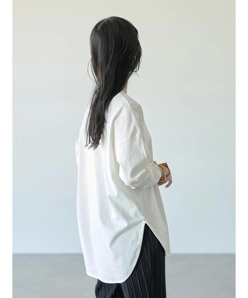 earth music&ecology（アースミュージックアンドエコロジー）の「ラウンドヘムカットチュニック（Tシャツ/カットソー・レディース・オフホワイト・FREE）」の6枚目の写真