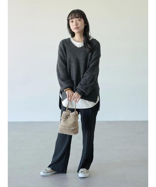 earth music&ecology（アースミュージックアンドエコロジー）の「ラウンドヘムカットチュニック（Tシャツ/カットソー・レディース・オフホワイト・FREE）」の7枚目の写真