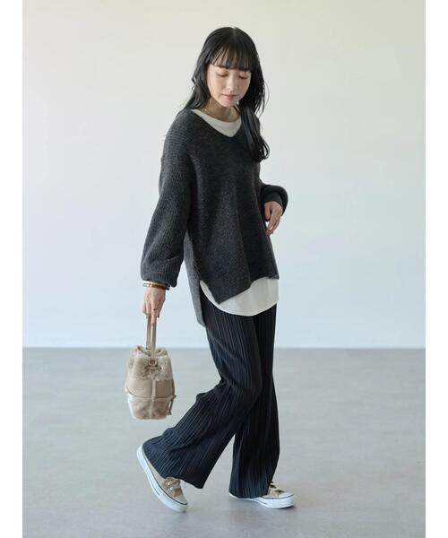 earth music&ecology（アースミュージックアンドエコロジー）の「ラウンドヘムカットチュニック（Tシャツ/カットソー・レディース・オフホワイト・FREE）」の8枚目の写真