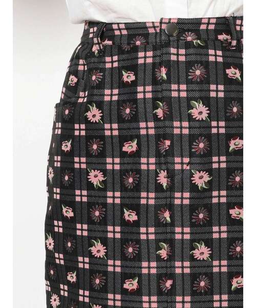 merry jenny（メリージェニー）の「check×flowerジャガードロングスカート（スカート・レディース・ピンク/ライトブルー・FREE）」の8枚目の写真