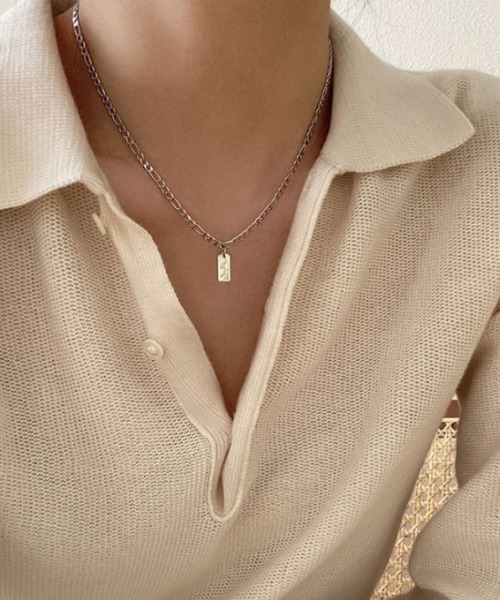 SONA（ソナ）の「SONYUNARA シルバーチェーンタグネックレス（ネックレス・レディース・シルバー・FREE）」の7枚目の写真