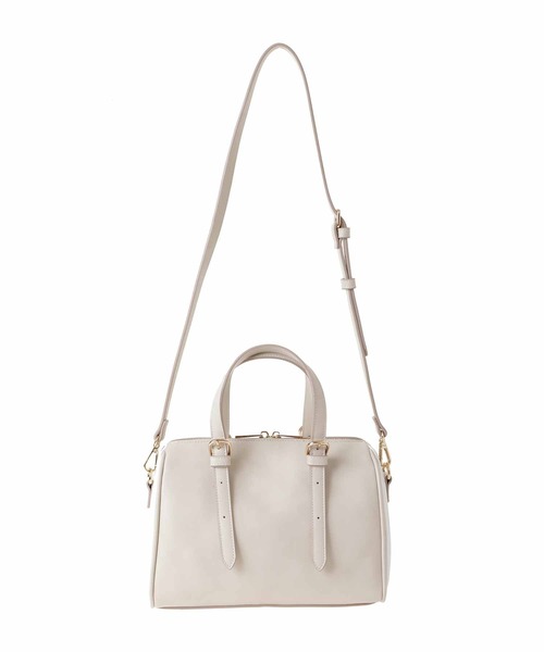 31 Sons de mode（トランテアン　ソン　ドゥ　モード）の「配色ボストンバッグ（ボストンバッグ・レディース・ベージュ/ピンク・FREE）」の2枚目の写真